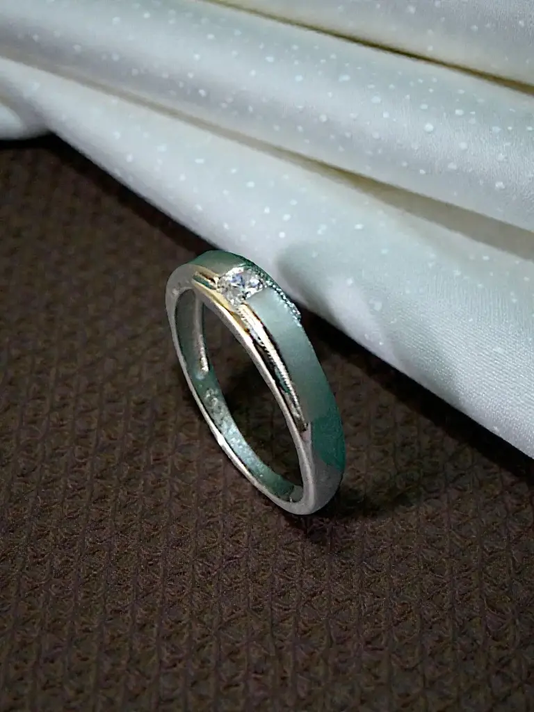 Silver Solitaire Matte Ring Men 1-Photoroom.webp