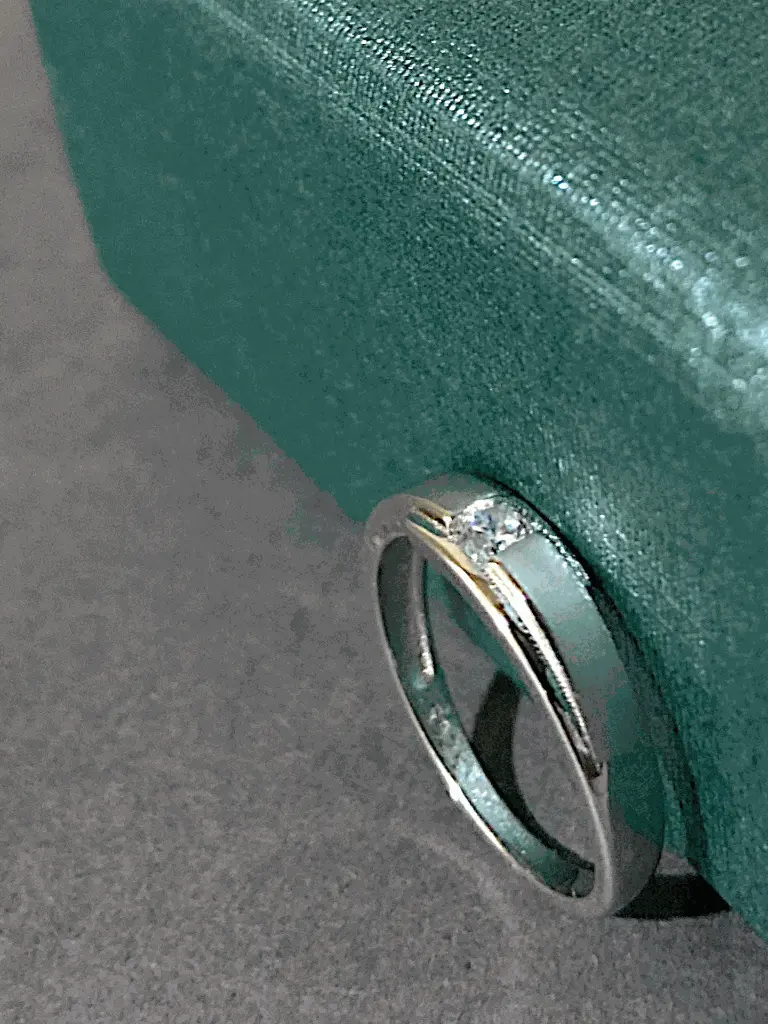 Silver Solitaire Matte Ring Men 1-Photoroom.webp