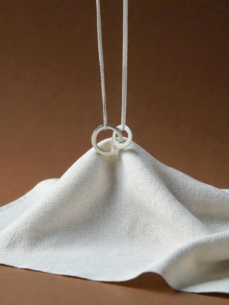 silver two circle Pendant for woman 1.webp