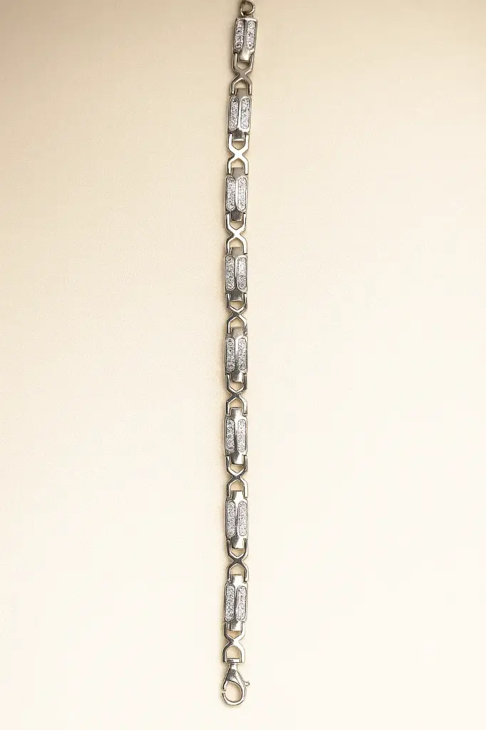 925 Sterling Silver Bracelet for Men – Stone Detail
