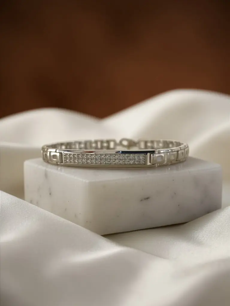 Silver Luxury Italian Bracelet Men 2.webp