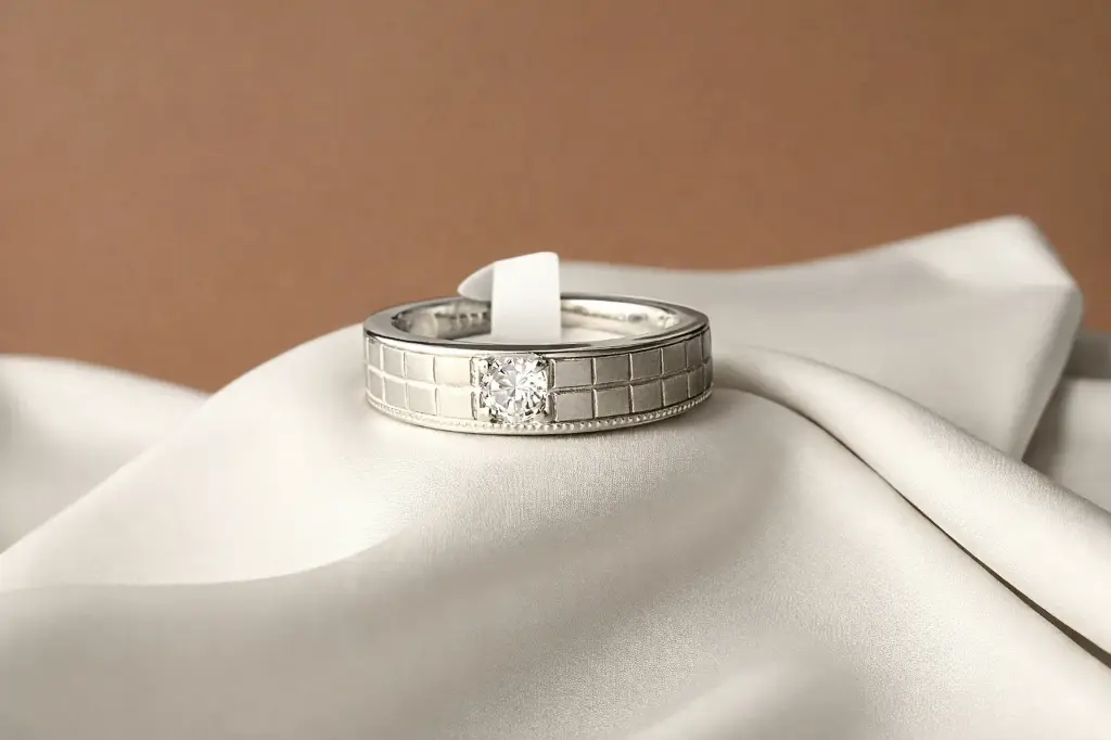 Men’s 925 Silver Classic Solitaire Ring – Understated Elegance