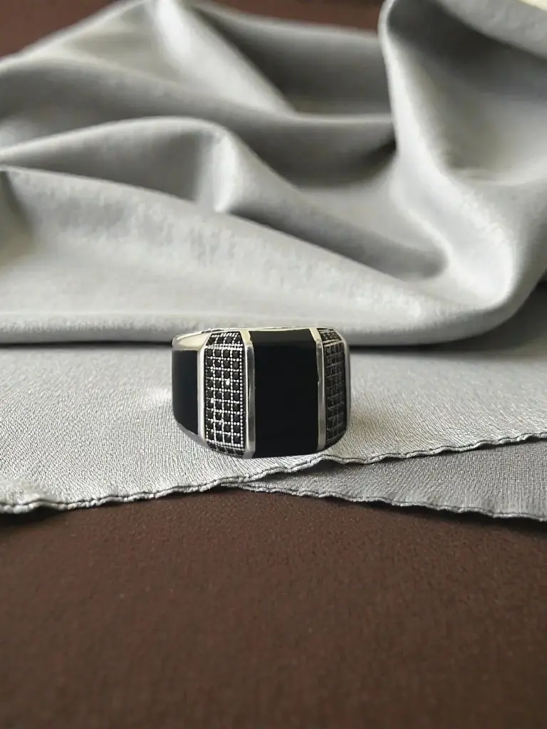 Turkish Silver Men’s Ring – Bold 925 Oxidized Finish