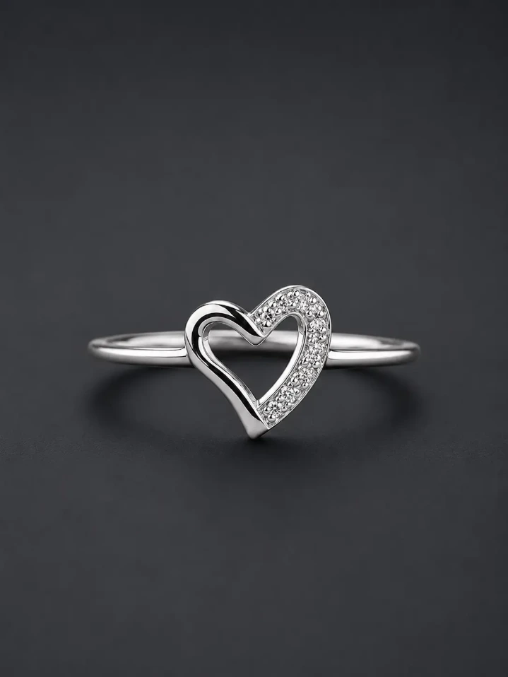 925 Silver Woman Love Curve Ring