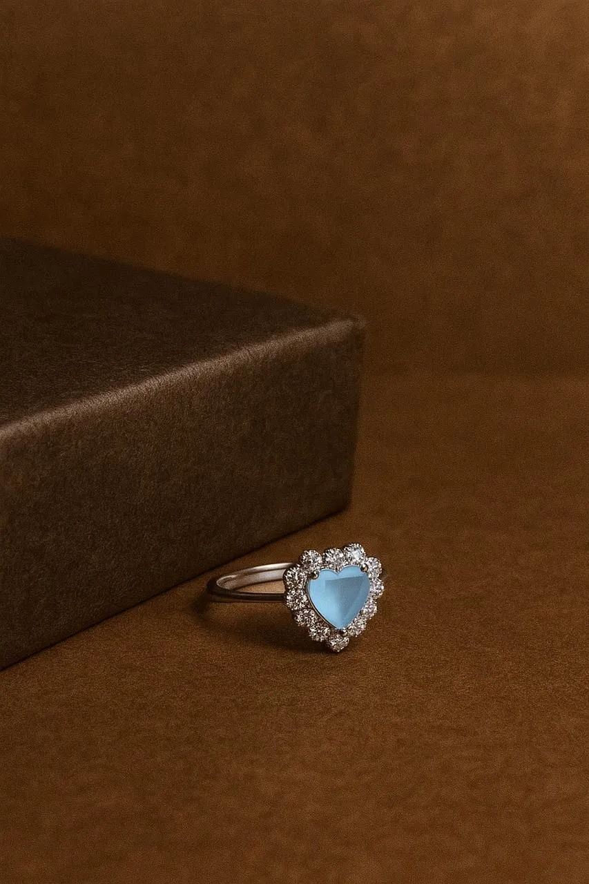 925 Silver Woman Glow Ring – Blue Shine Elegance