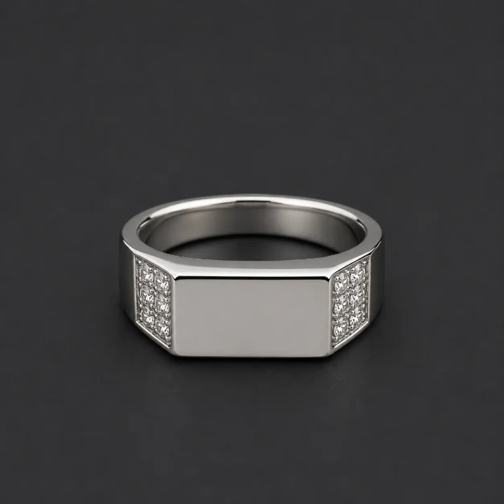 Mens Silver Flat Ring – Sleek Urban Style