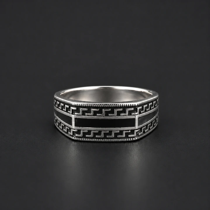 Bold 925 Oxidized Silver Ring for Men – Handcrafted Luxury