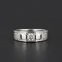men's italian silver ring – 925 Solitaire Design