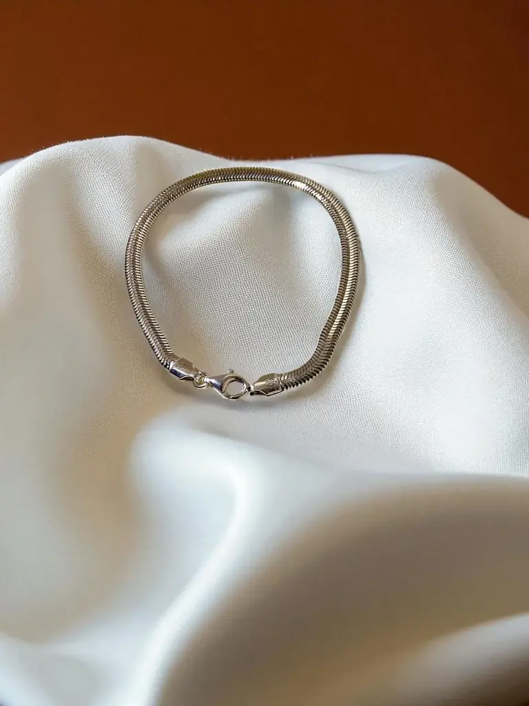 Mens Silver Snake Bracelet — Subtle Strength