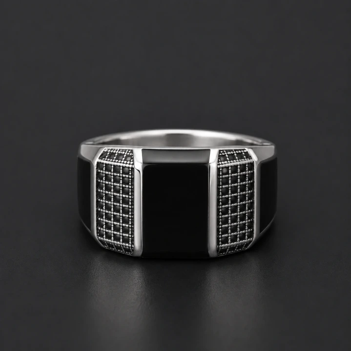 Turkish Silver Men’s Ring – Bold 925 Oxidized Finish