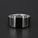 Turkish Silver Men’s Ring – Bold 925 Oxidized Finish
