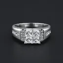 Minimal Men Silver Square Diamond Ring – Everyday Luxury Style