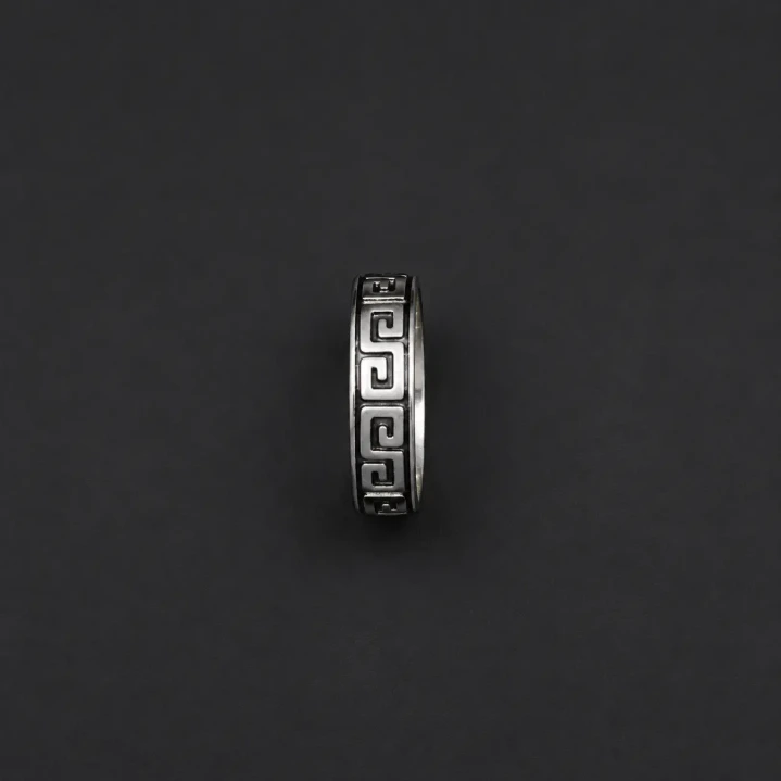Men's oxidized silver ring– Everyday Power Style
