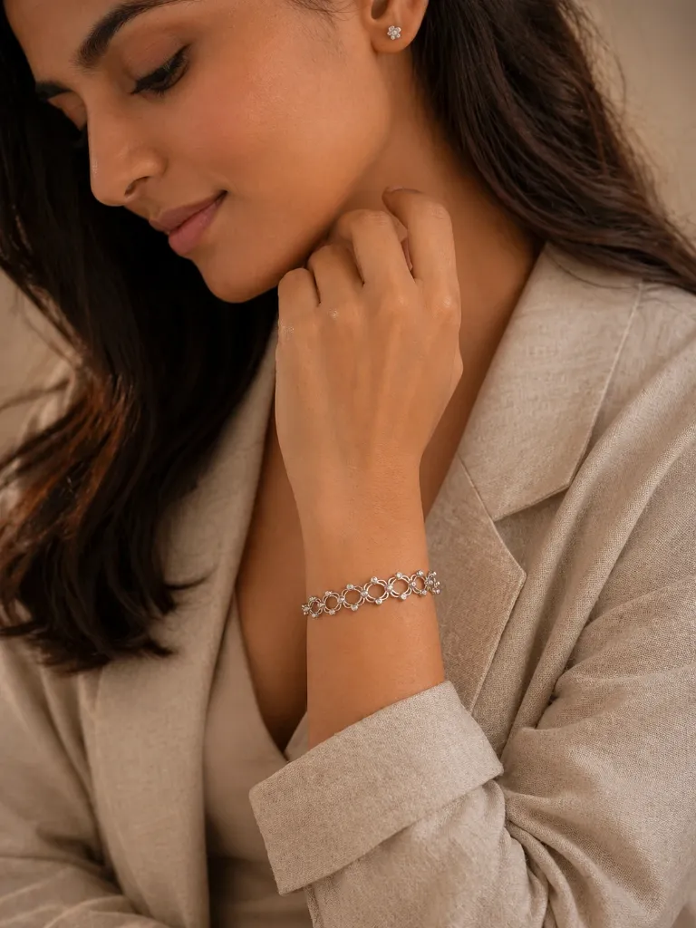 Convertible Silver Ring Bracelet for Women