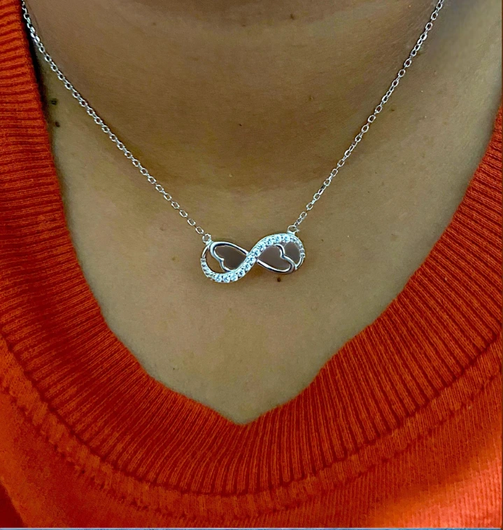 Sterling Silver Infinity Heart Chain for Woman – Elegant & Minimal