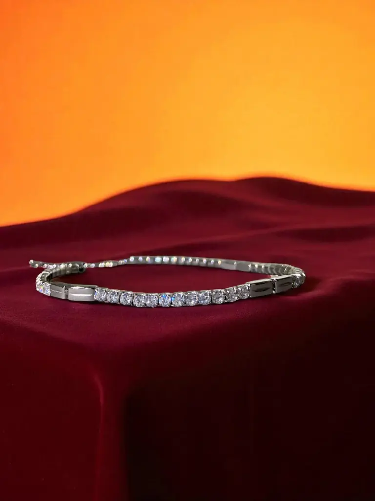 Dainty 925 Silver Tennis Bracelet – Everyday Minimal Styling