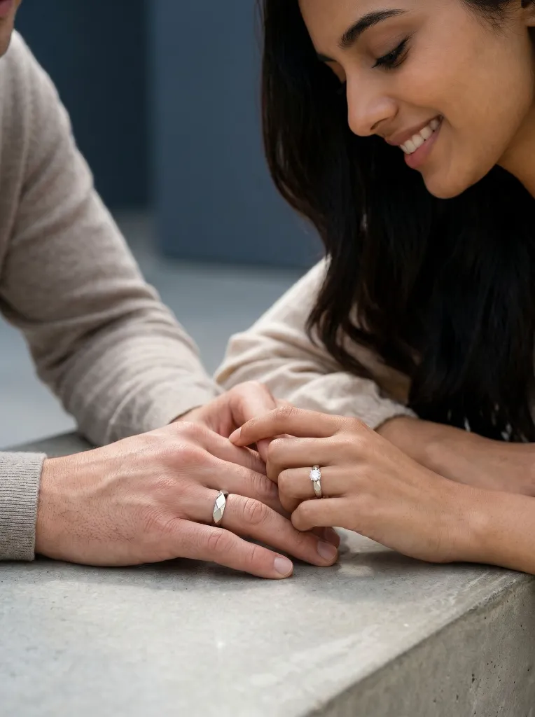 Diamond Cut Couple Bands