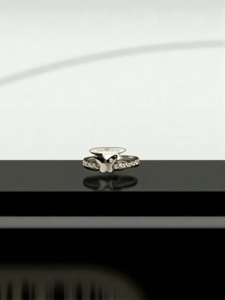 925 Silver Dainty Butterfly Ring