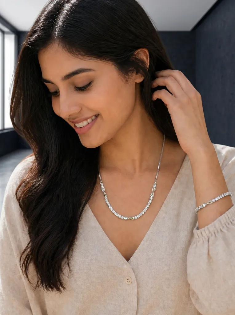 Tennis Infinity Bracelet for Women