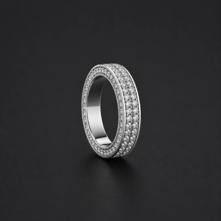 925 Silver Diamond Band Rings for Men & Woman – Timeless Elegance