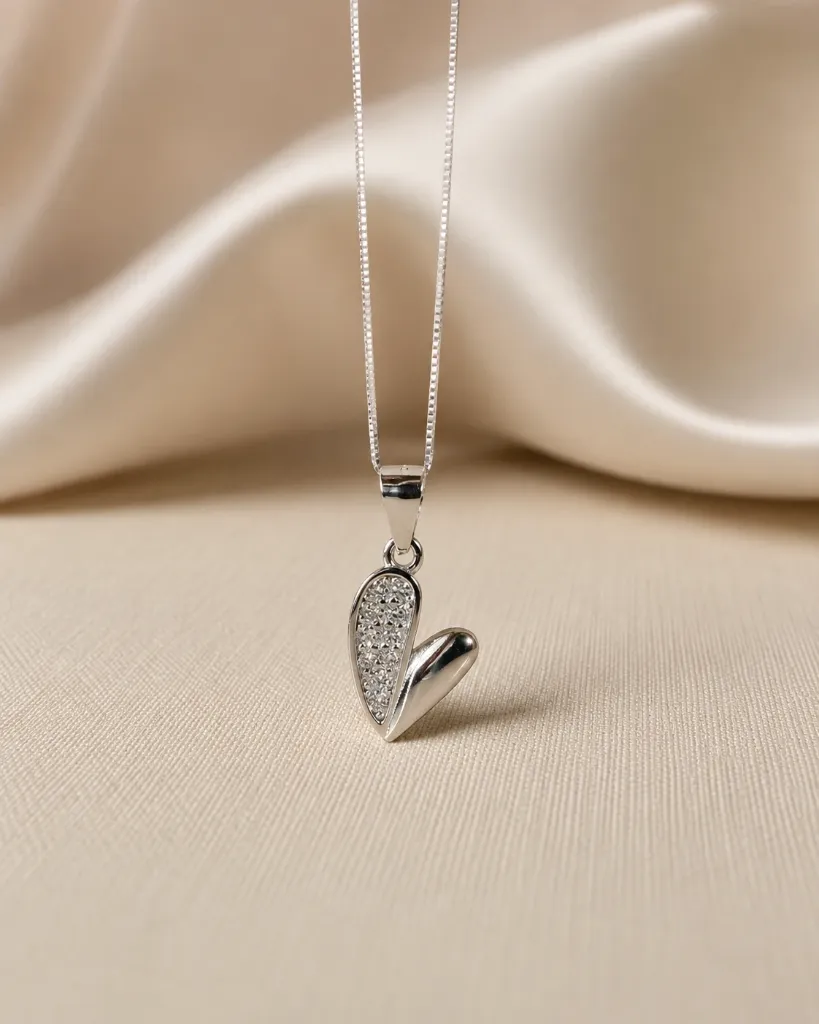 Silver Diamond Heart Locket for Women 1.webp