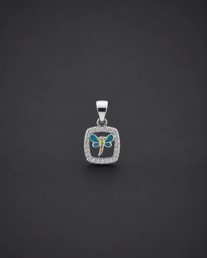 Tiny Silver Butterfly Locket for Women
