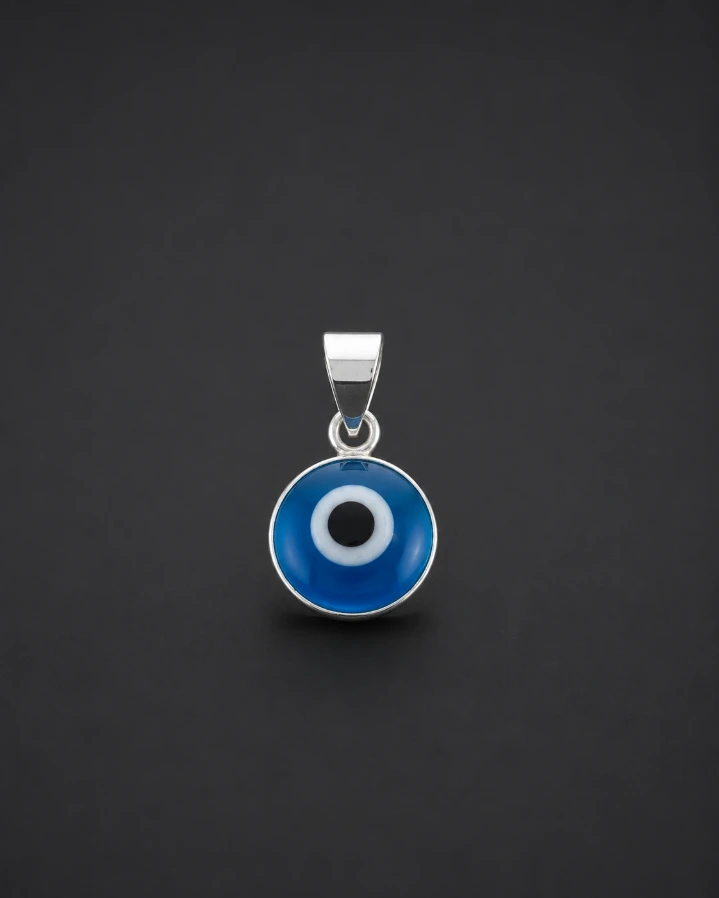Minimal Silver Nazar Locket for Women