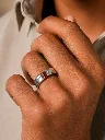 Silver Ruby Band Ring for Men Close Shot.webp
