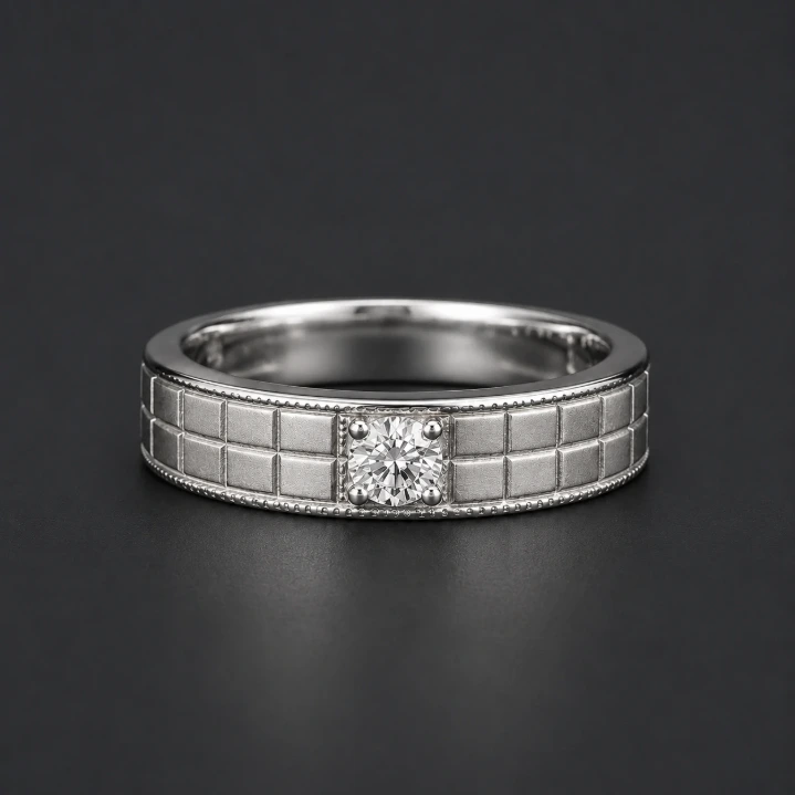 Men’s 925 Silver Classic Solitaire Ring – Understated Elegance