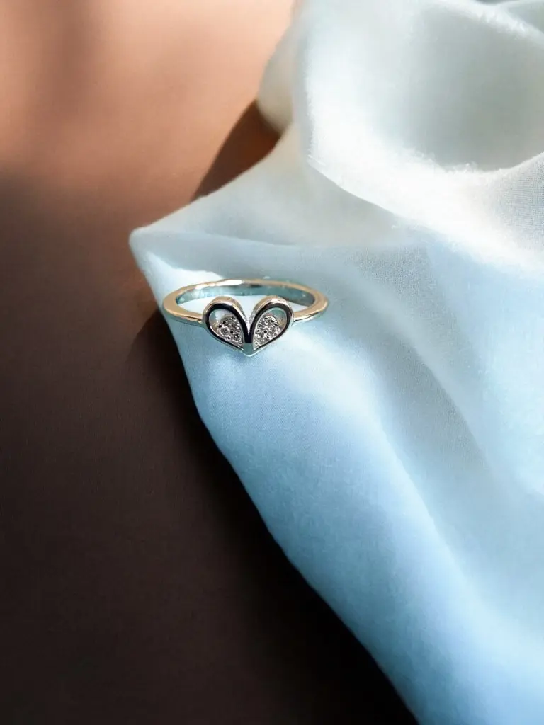 Silver Double Heart Ring – Perfect Gift for Her