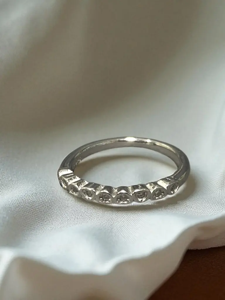 Cute 925 Silver Heart Ring for Woman