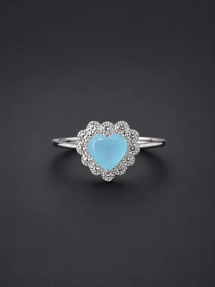 925 Silver Woman Glow Ring – Blue Shine Elegance