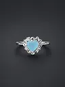 925 Silver Woman Glow Ring – Blue Shine Elegance