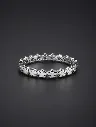 Floral Inspired 925 Woman Silver Band