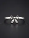 Delicate 925 Silver Woman's Bow Ring