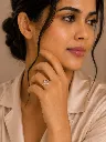 Silver Quatrefoil Diamond Ring - Lifestyle Shot.webp
