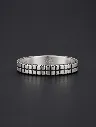 Minimal 925 Silver Square Ring –Oxidized 925 for Men & Woman