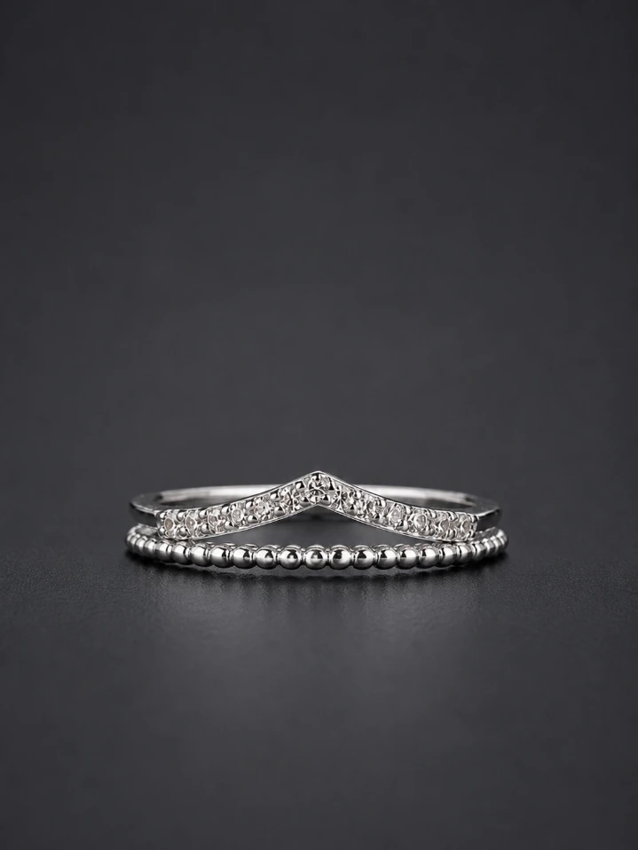 Elegant 925 Silver V Ring for Woman – Minimal Everyday Luxury