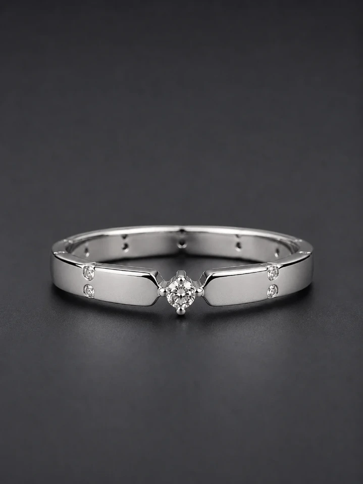 Slim Diamond Accent Band for Woman