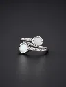 925 Silver Hexagon Adjustable Ring for Woman