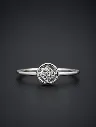 925 Silver Woman's Spark Circle Ring