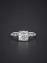 Silver Square Diamond Ring – Minimal Luxury for Woman