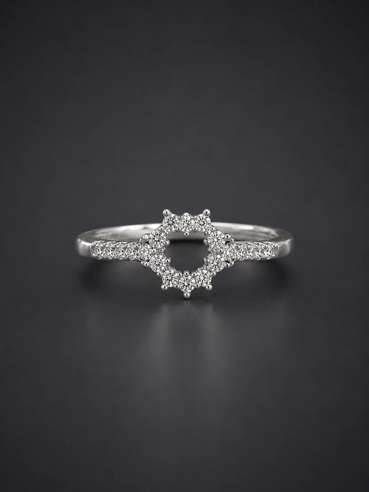 925 Silver Heart Shape Ring for Woman – Elegant Love Design