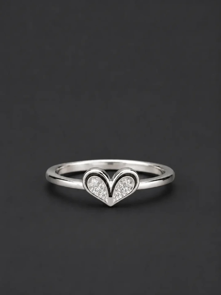 Silver Double Heart Ring – Perfect Gift for Her
