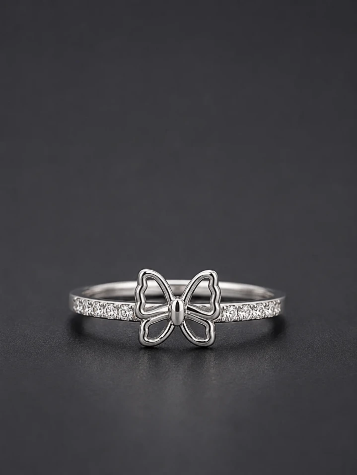 Woman’s 925 Diamond Butterfly Ring