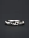 Elegant 925 Silver Curve Ring – Minimal Design