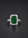 Luxury Emerald 925 Party Ring for Woman