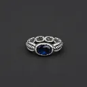 Men’s Silver Ring Blue Stone – Playful & Premium 925 Silver
