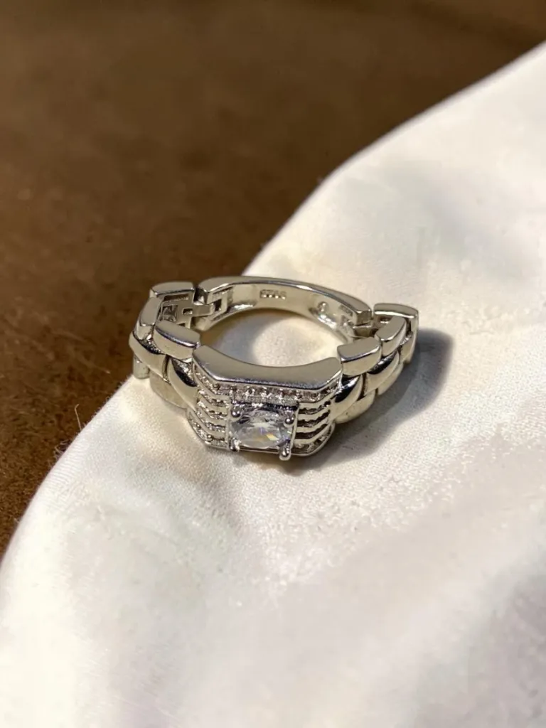 Silver Watch Ring for Men – Modern & Masculine Design