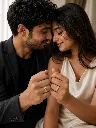Silver Imported Couple Rings – Plain Textured Design